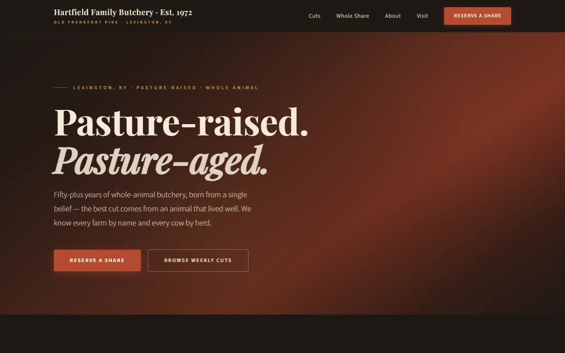 Oak Barrel Butcher — Butcher website demo
