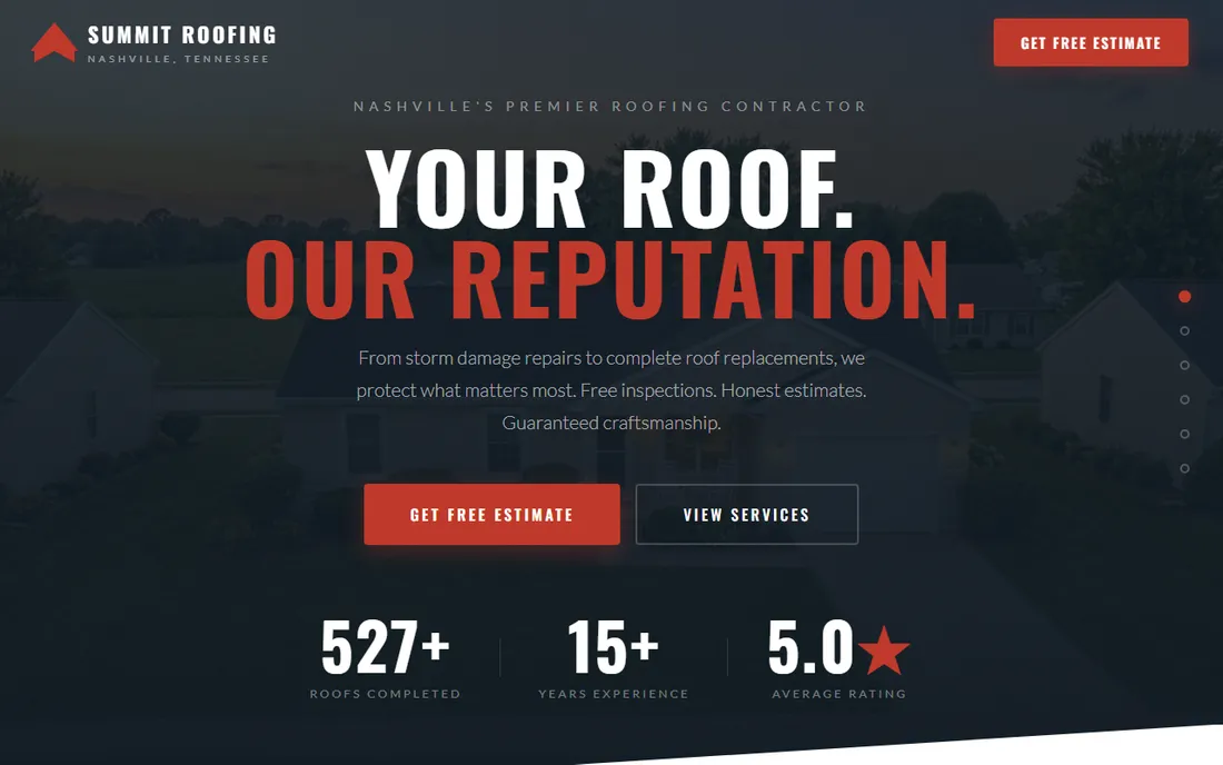 Summit Roofing — Roofing website demo